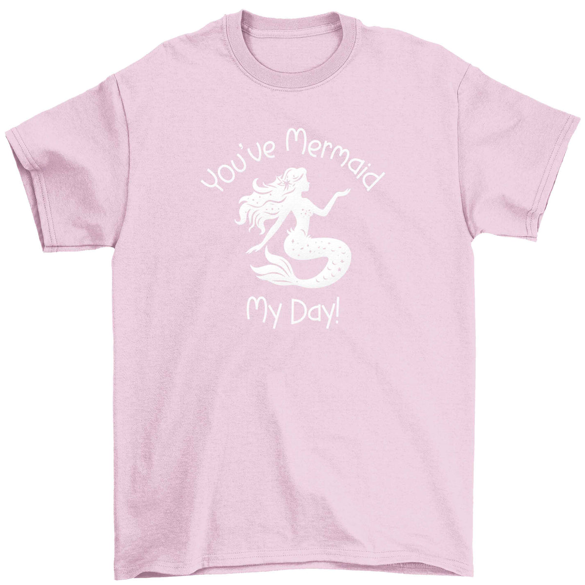 You've mermaid my day! Children's light pink Tshirt 12-13 Years