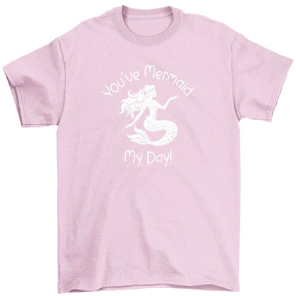 You've mermaid my day! Children's light pink Tshirt 12-13 Years
