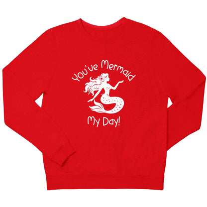 You've mermaid my day! children's grey sweater 12-13 Years