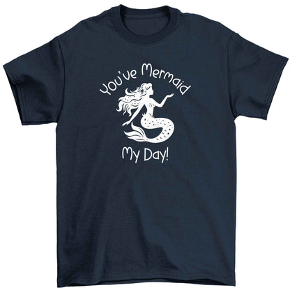You've mermaid my day! Children's navy Tshirt 12-13 Years