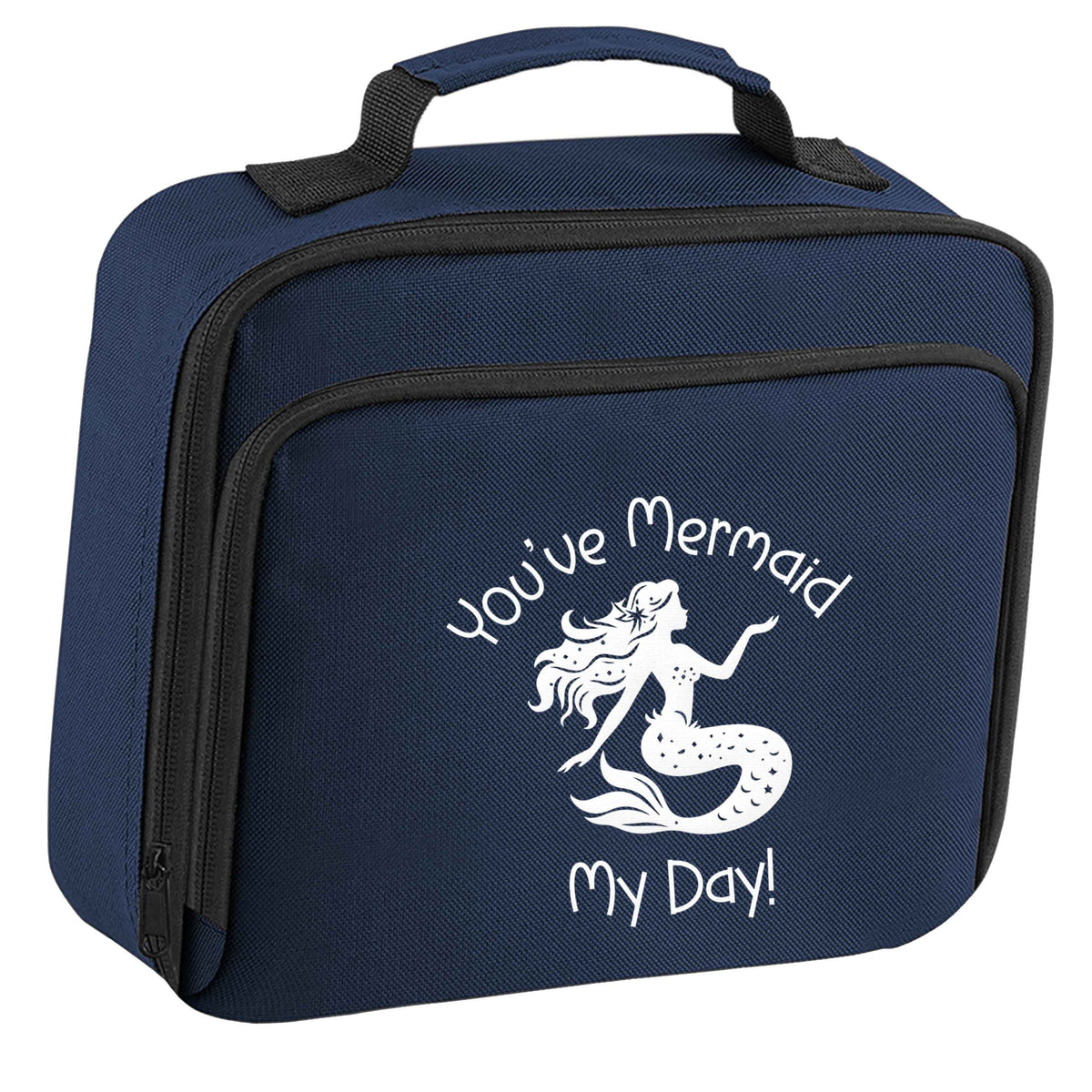 You've mermaid my day! insulated navy lunch bag cooler