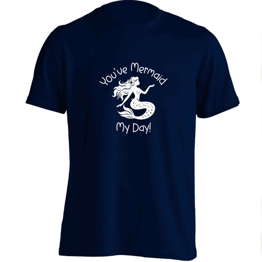 You've mermaid my day! adults unisex navy Tshirt 2XL