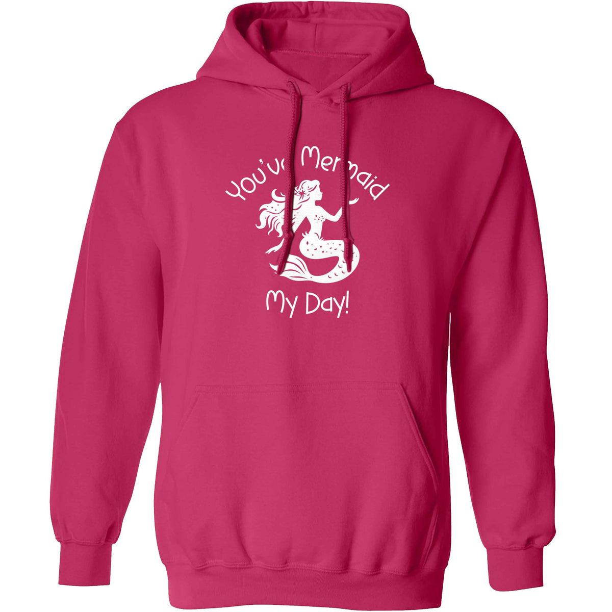 You've mermaid my day! adults unisex pink hoodie 2XL