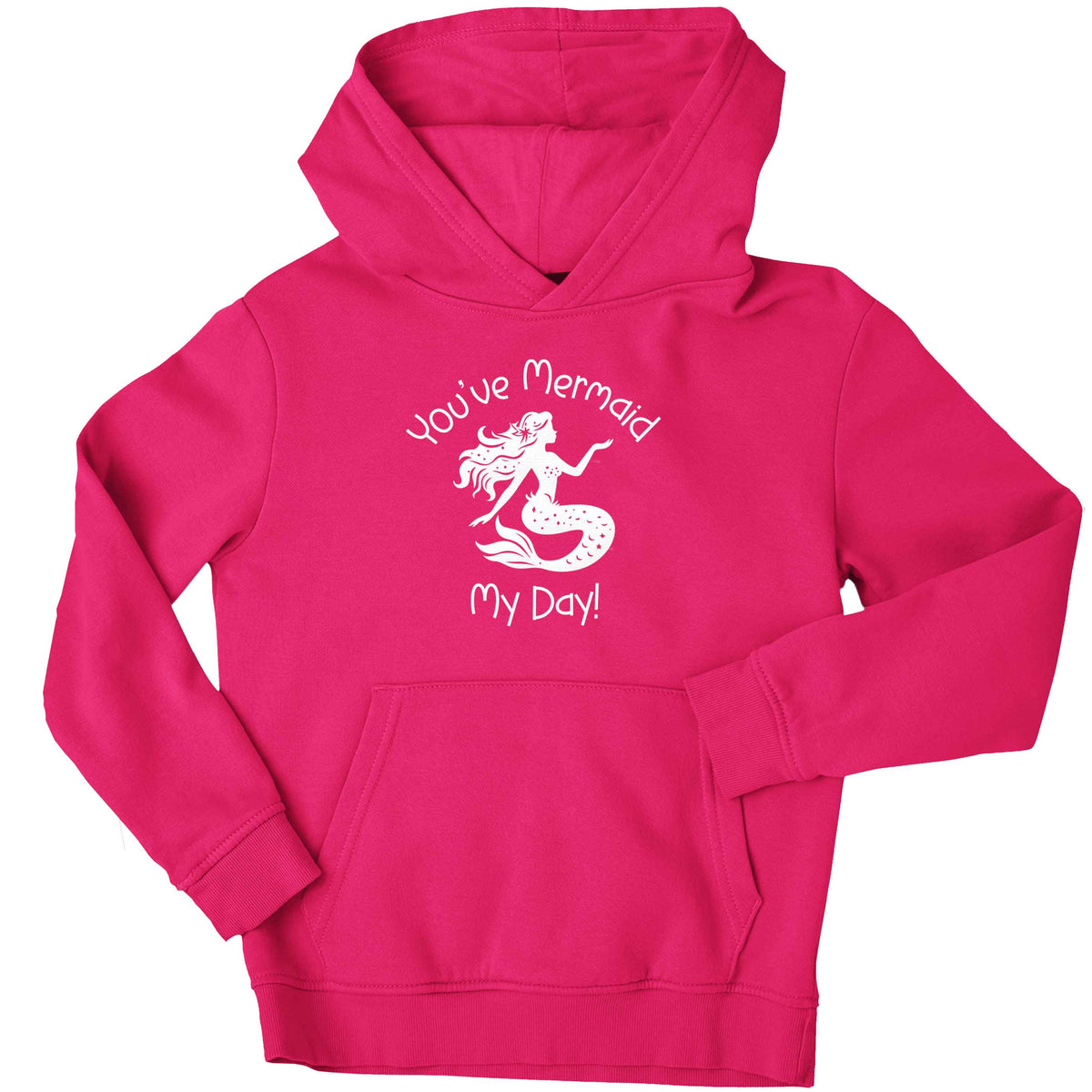 You've mermaid my day! children's pink hoodie 12-13 Years