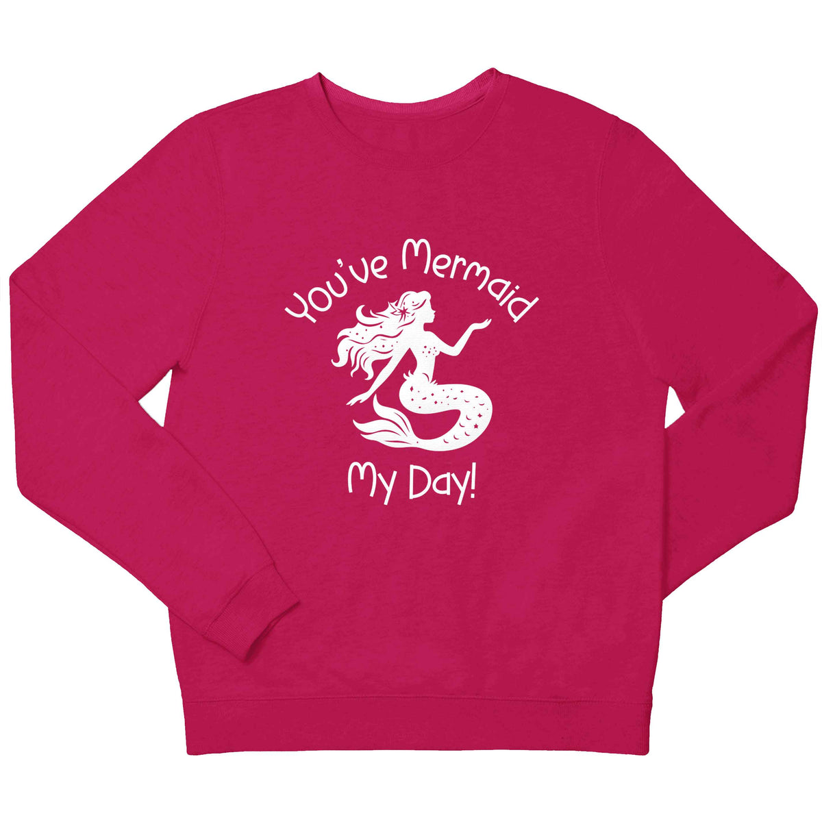 You've mermaid my day! children's pink sweater 12-13 Years