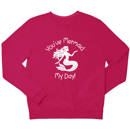 You've mermaid my day! children's pink sweater 12-13 Years