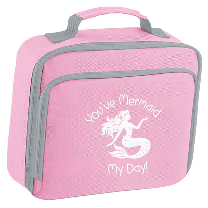 You've mermaid my day! insulated pink lunch bag cooler