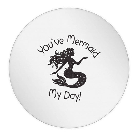 You've mermaid my day! 24 @ 45mm matt circle stickers