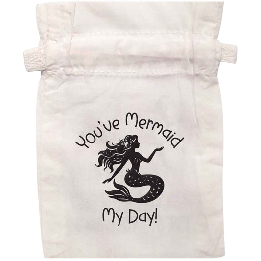 You've mermaid my day! | XS - L | Pouch / Drawstring bag / Sack | Organic Cotton | Bulk discounts available!