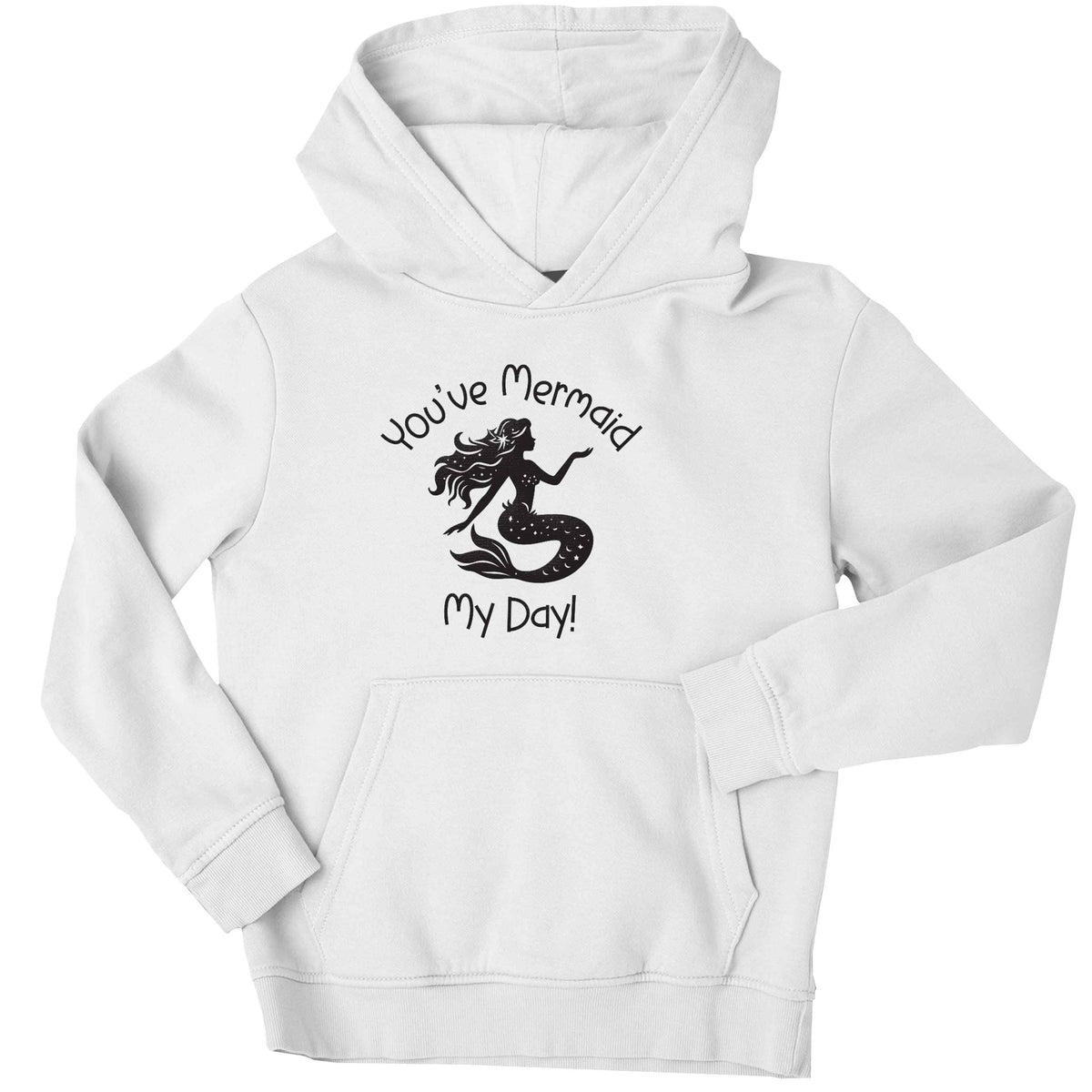 You've mermaid my day! children's white hoodie 12-13 Years