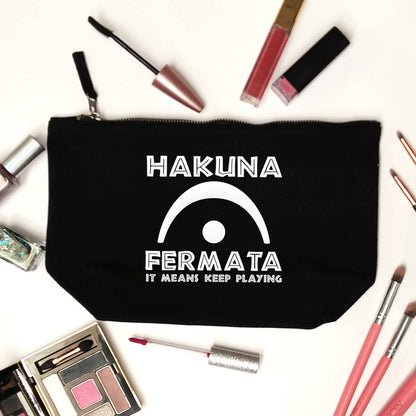 Hakuna fermata black makeup bag