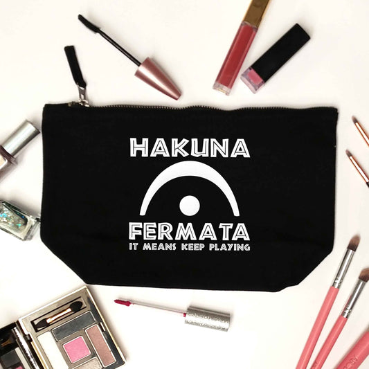 Hakuna fermata black makeup bag