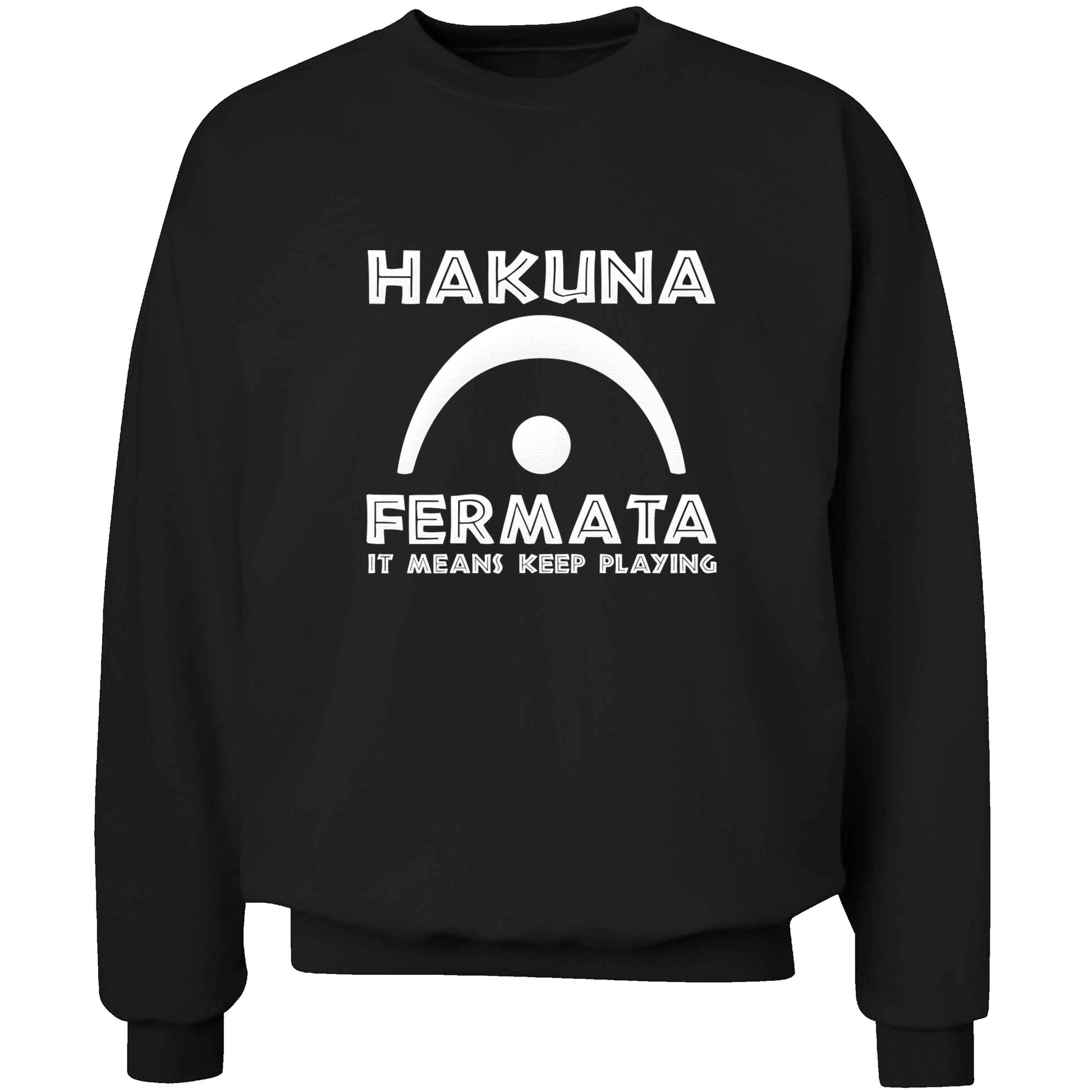 Hakuna fermata adult's unisex black sweater 2XL