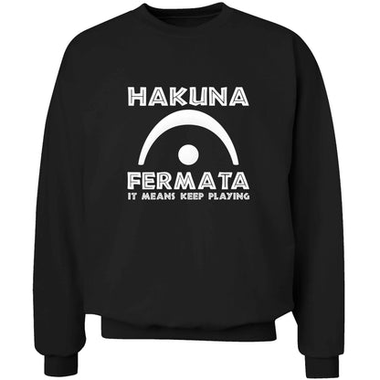 Hakuna fermata adult's unisex black sweater 2XL