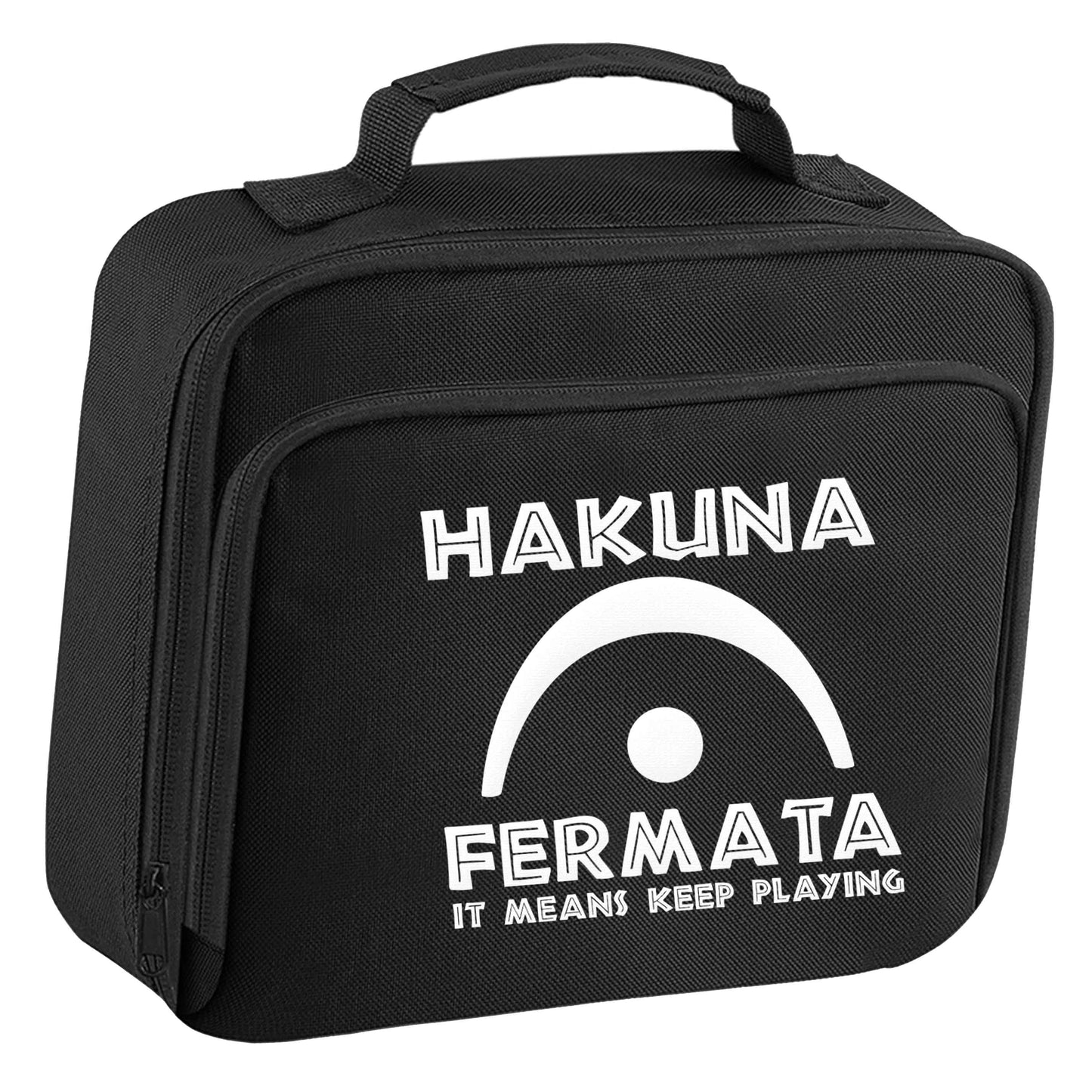 Hakuna fermata insulated black lunch bag cooler