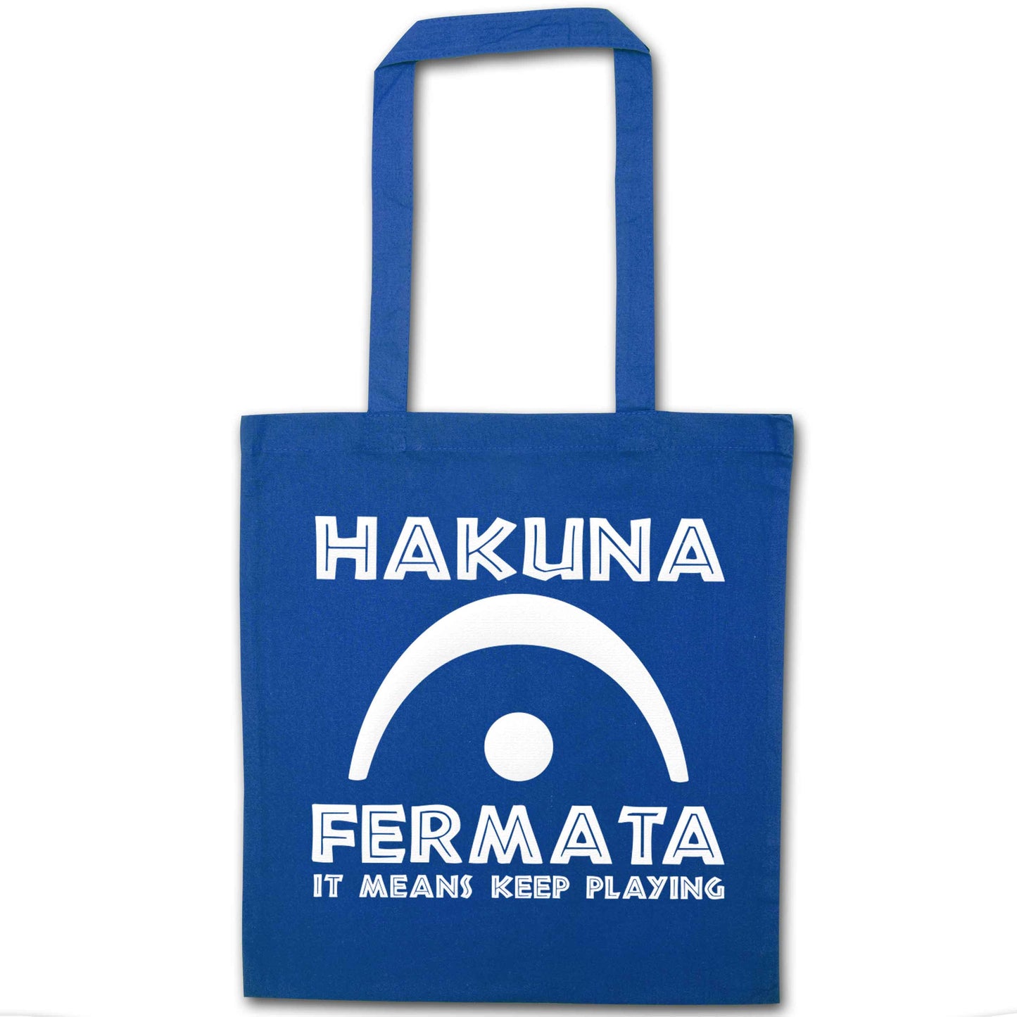 Hakuna fermata blue tote bag