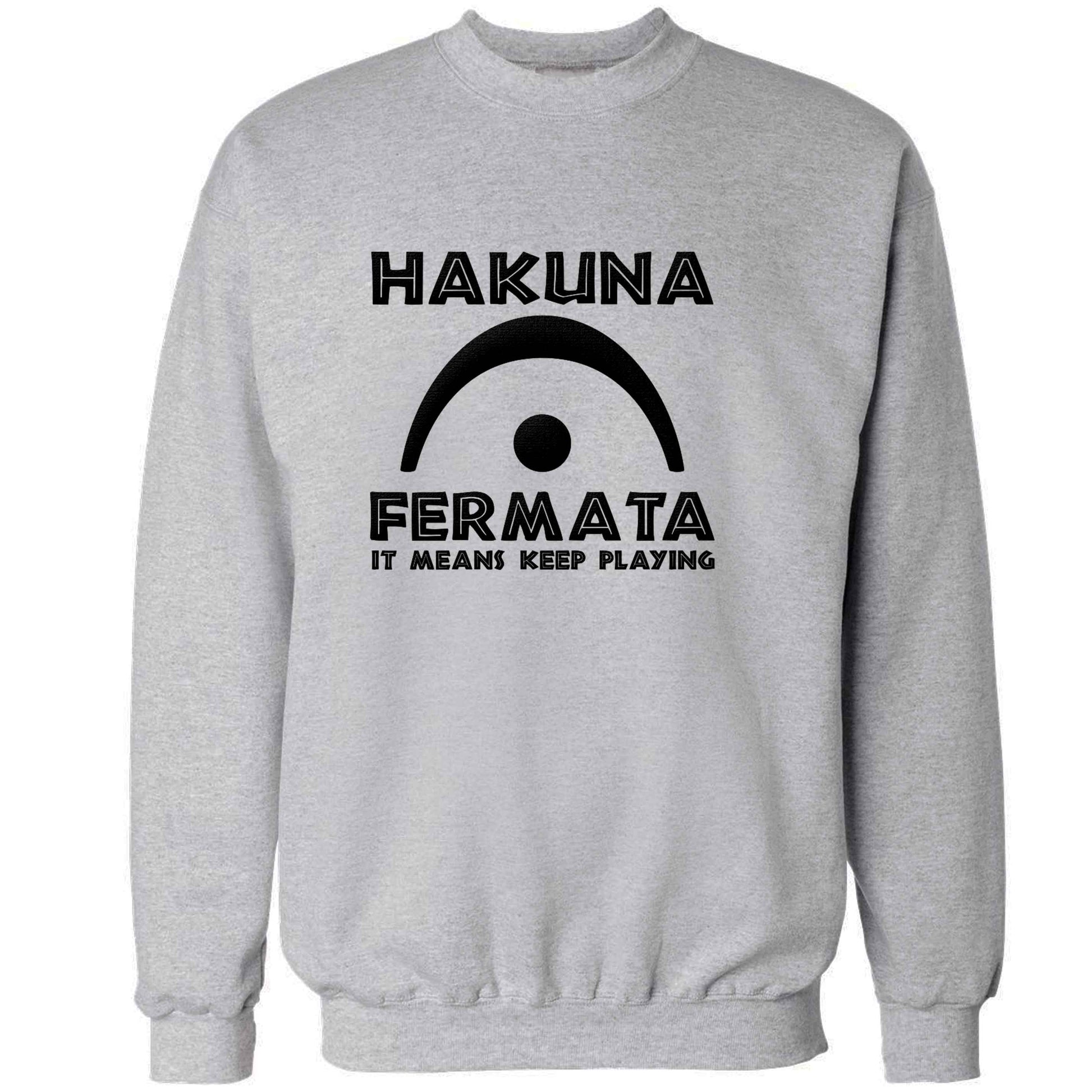 Hakuna fermata adult's unisex grey sweater 2XL