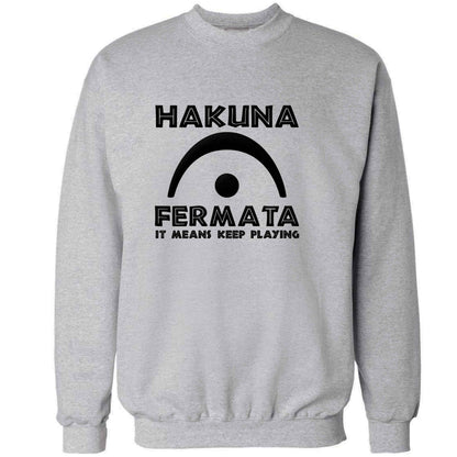 Hakuna fermata adult's unisex grey sweater 2XL