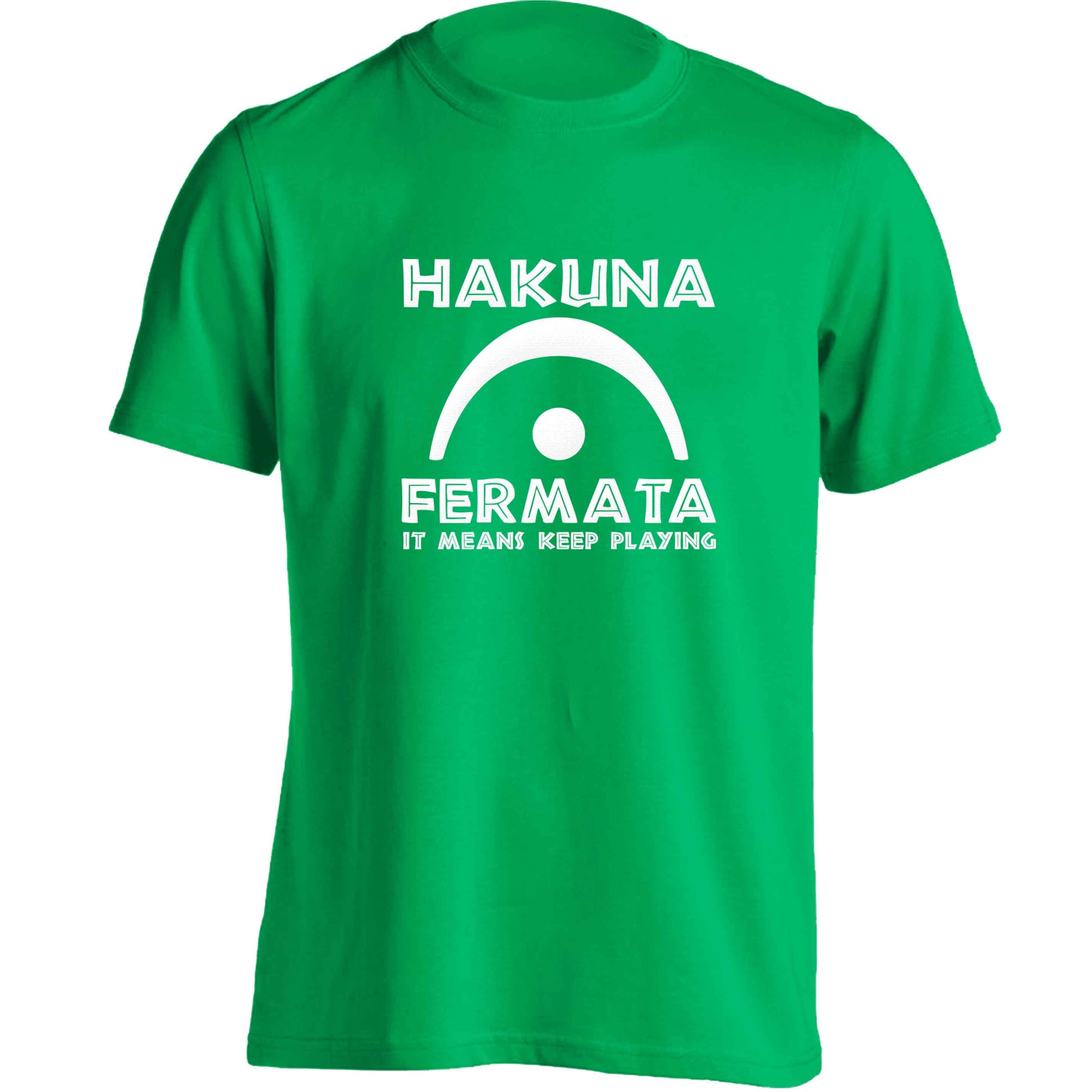 Hakuna fermata adults unisex green Tshirt 2XL