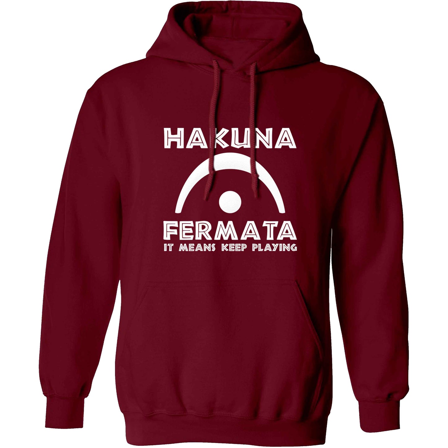 Hakuna fermata adults unisex maroon hoodie 2XL