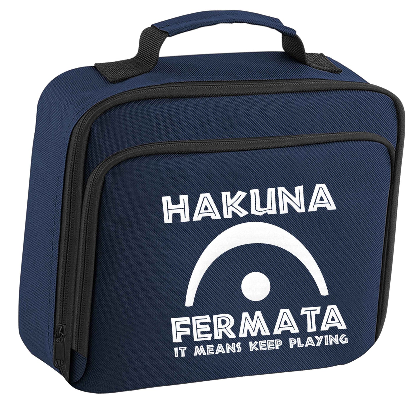 Hakuna fermata insulated navy lunch bag cooler