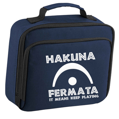 Hakuna fermata insulated navy lunch bag cooler