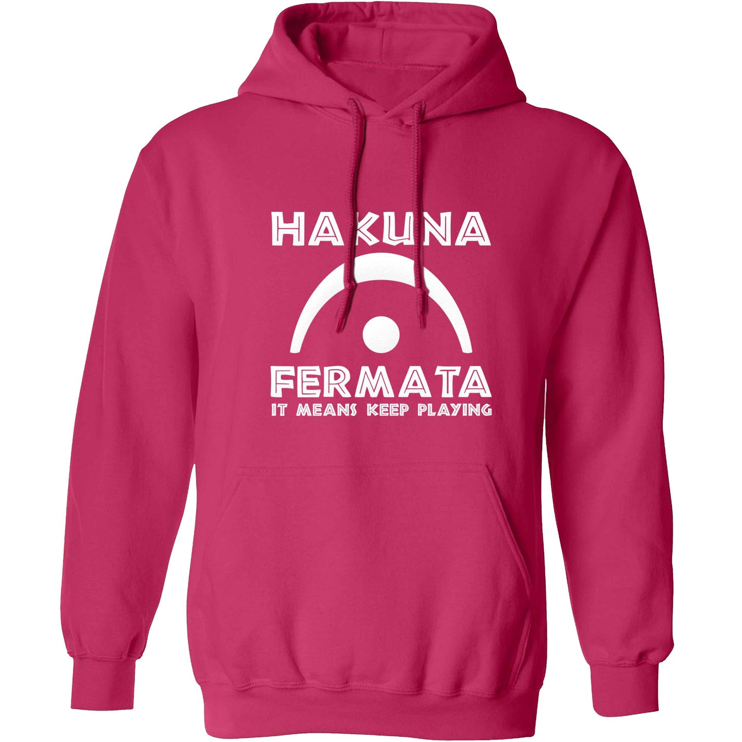 Hakuna fermata adults unisex pink hoodie 2XL