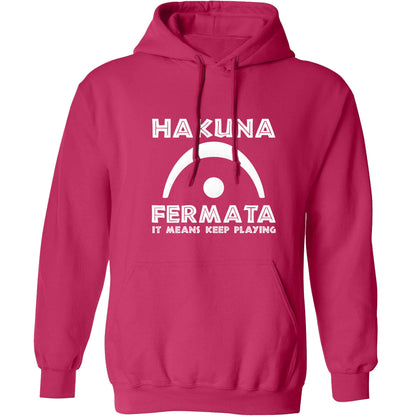 Hakuna fermata adults unisex pink hoodie 2XL