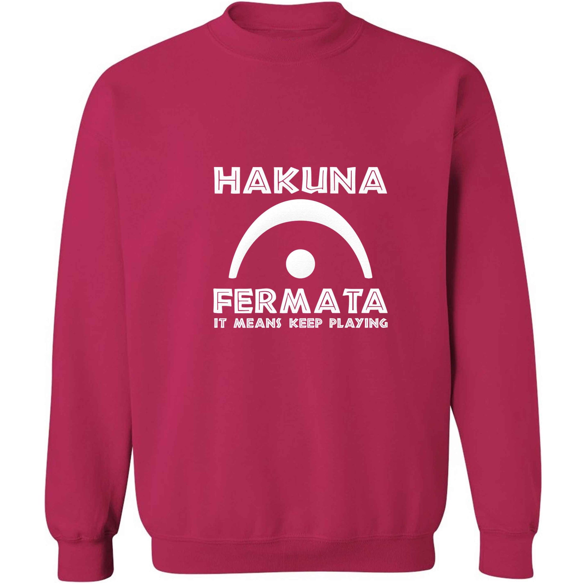 Hakuna fermata adult's unisex pink sweater 2XL