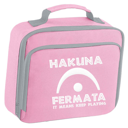 Hakuna fermata insulated pink lunch bag cooler