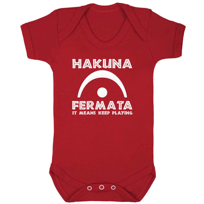 Hakuna fermata baby bodysuit red 18-24 months