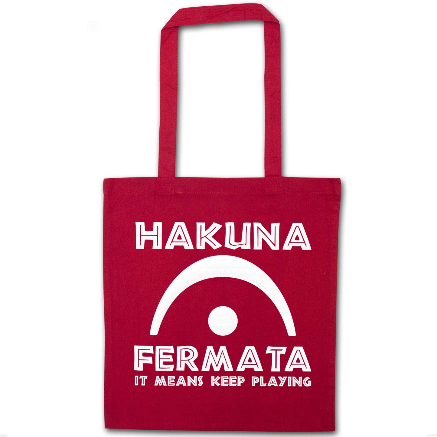 Hakuna fermata red tote bag