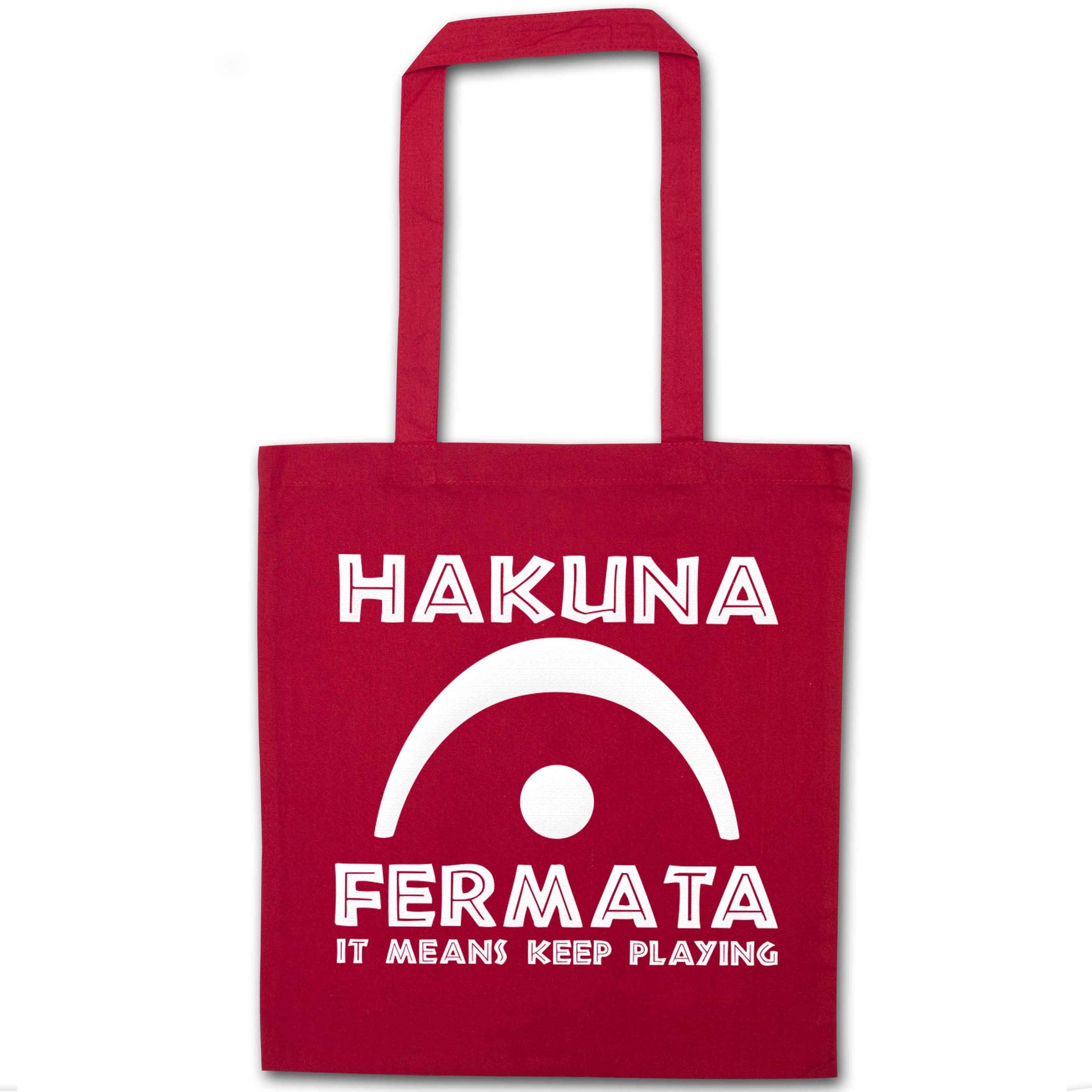 Hakuna fermata red tote bag
