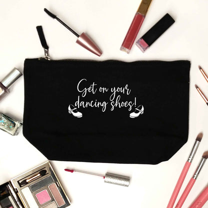 Get on your dancing shoes black makeup bag