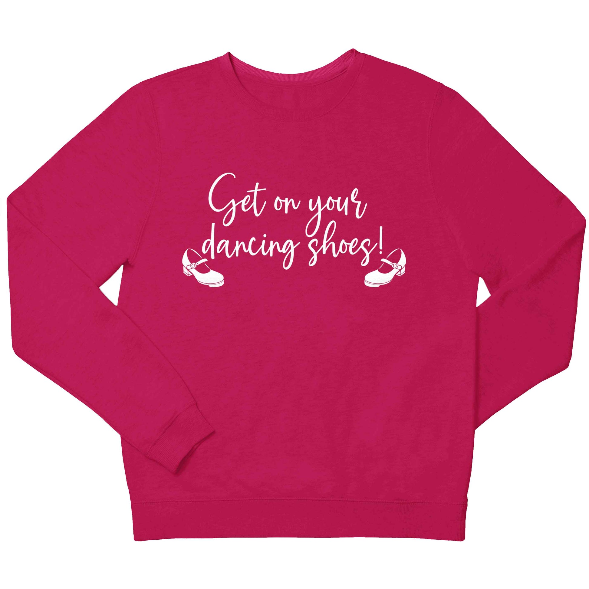 Get on your dancing shoes children's pink sweater 12-13 Years