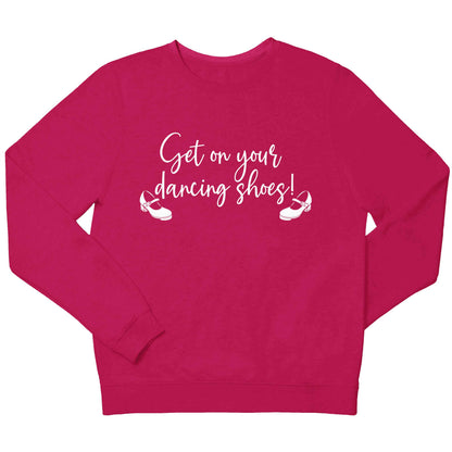 Get on your dancing shoes children's pink sweater 12-13 Years