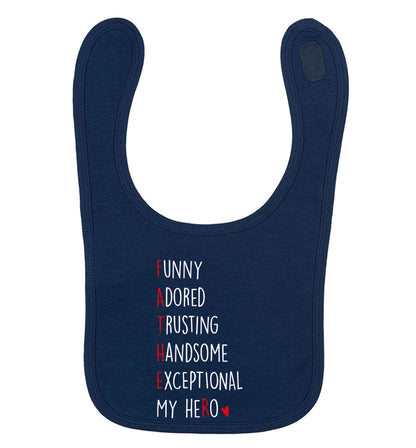 Father meaning hero acrostic poem | Baby Bib