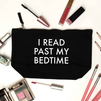 I read past my bedtime black makeup bag