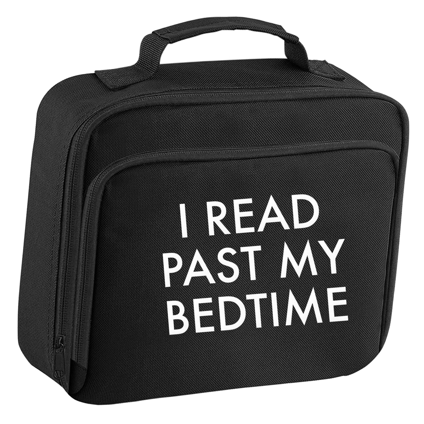I read past my bedtime insulated black lunch bag cooler