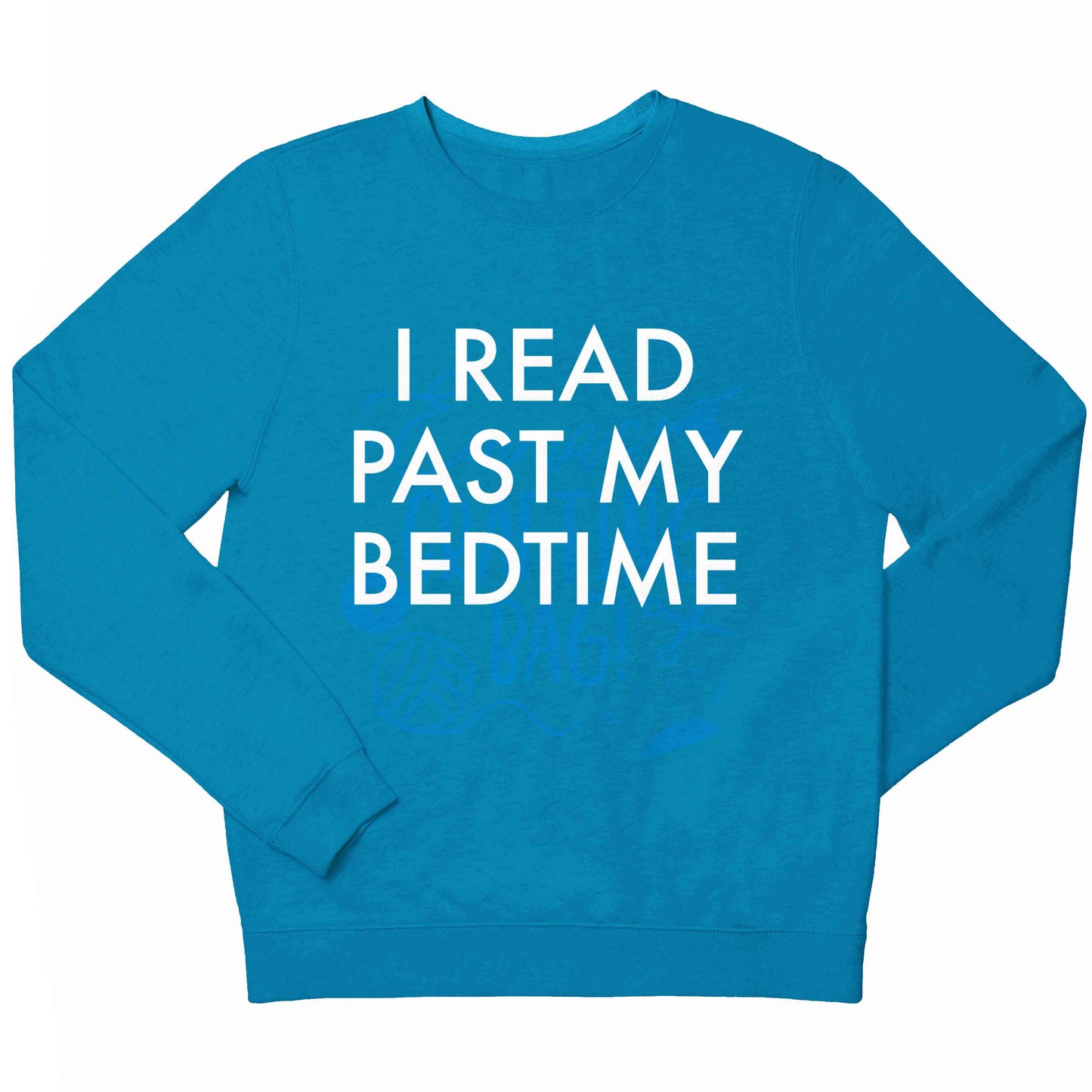 I read past my bedtime children's blue sweater 12-13 Years