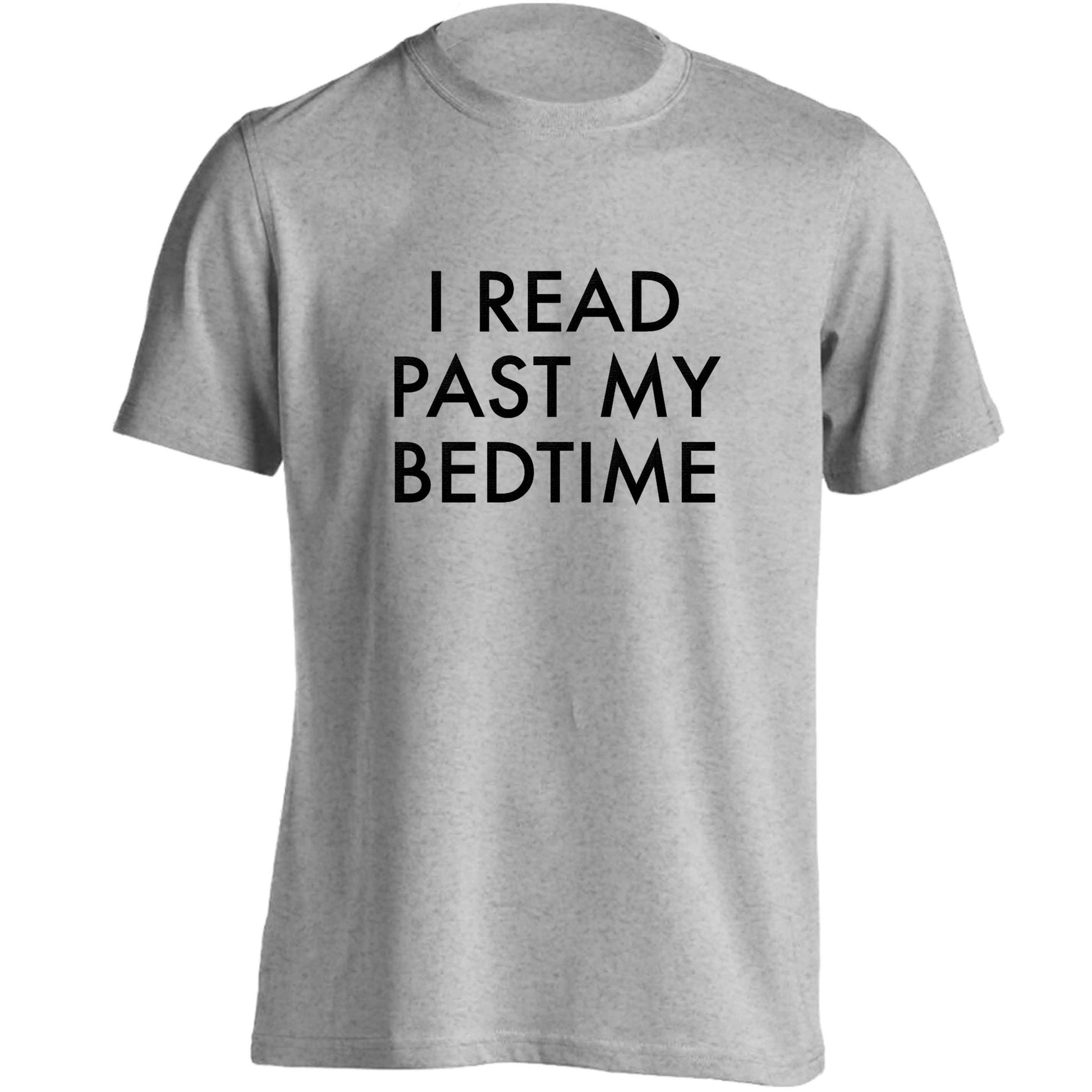 I read past my bedtime adults unisex grey Tshirt 2XL
