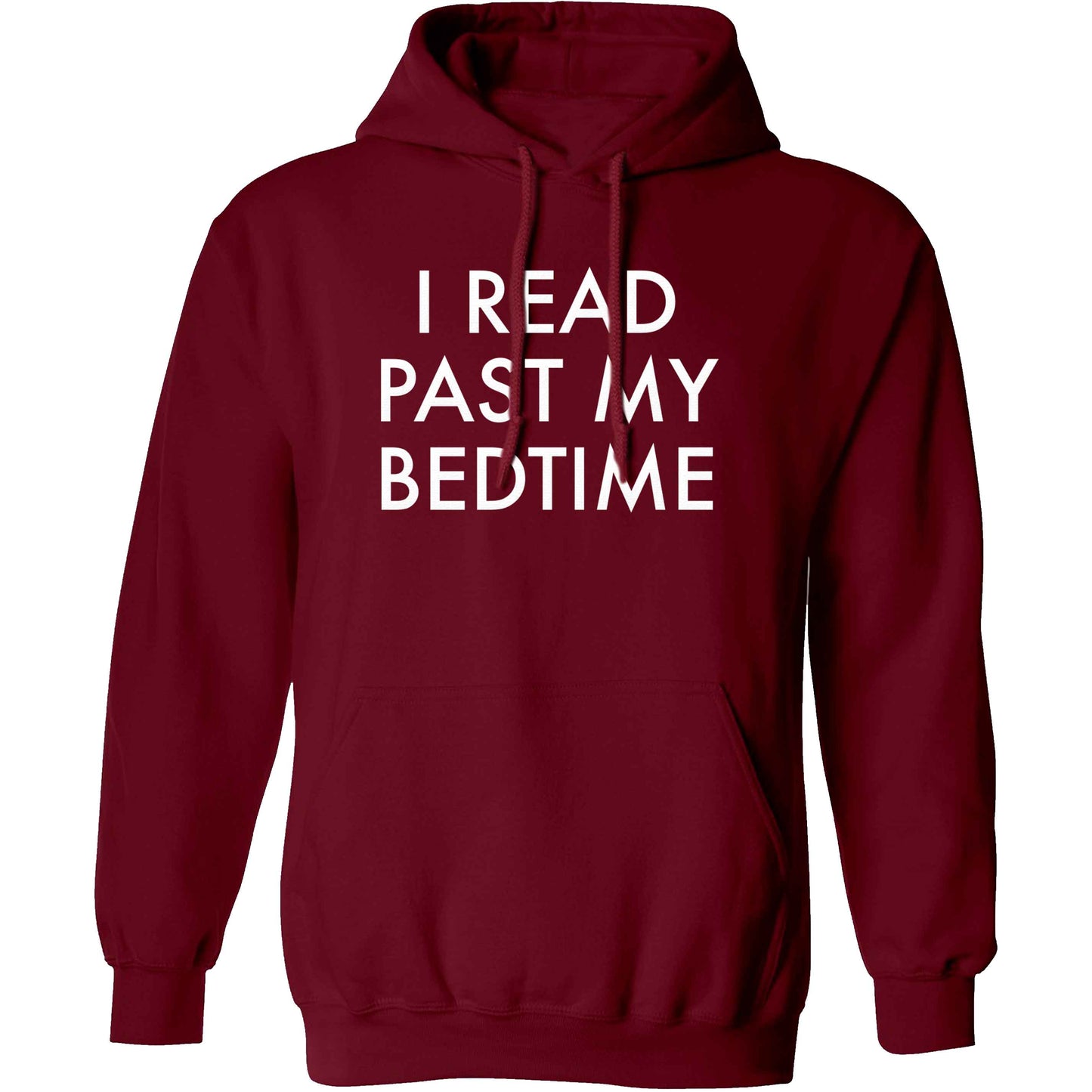 I read past my bedtime adults unisex maroon hoodie 2XL