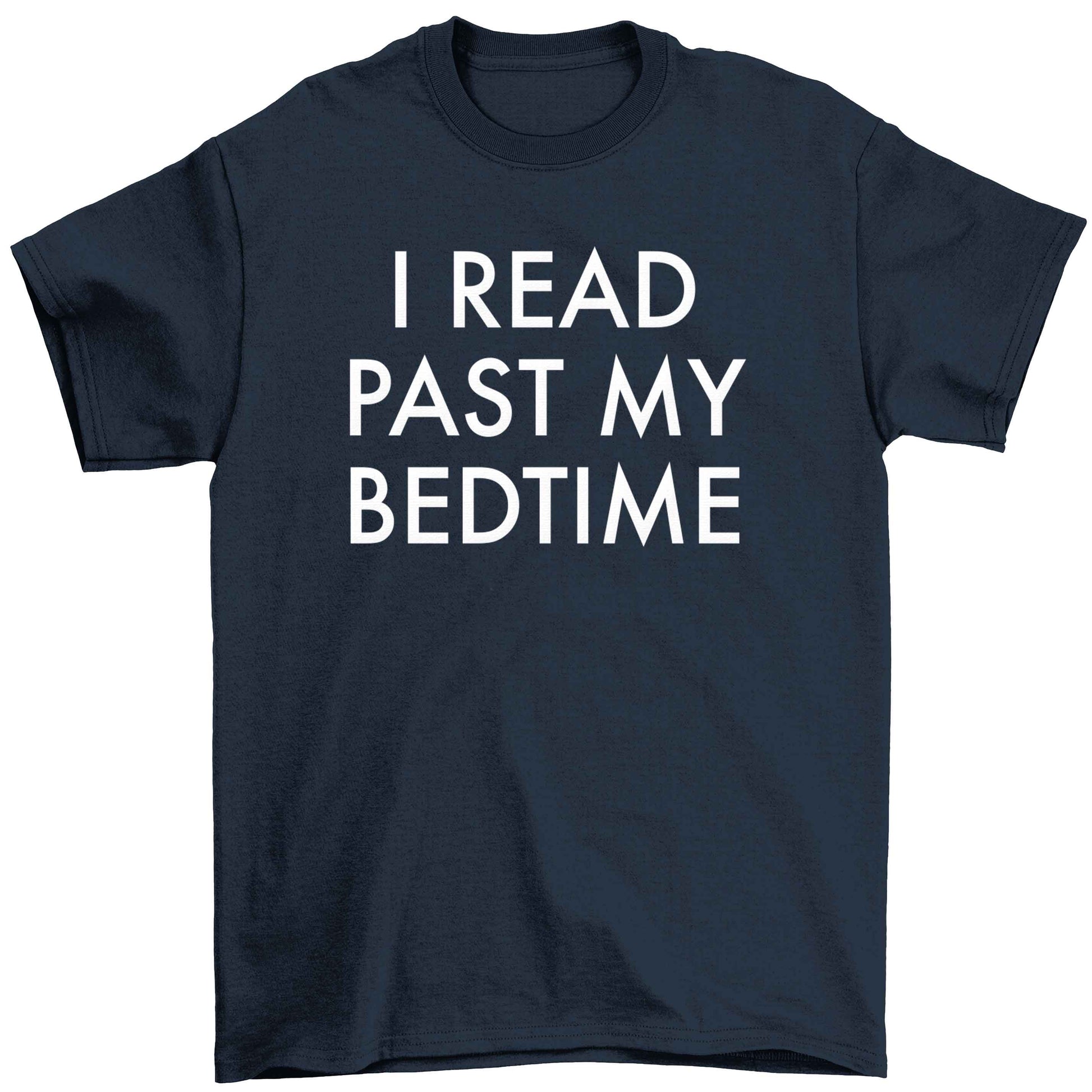 I read past my bedtime Children's navy Tshirt 12-13 Years