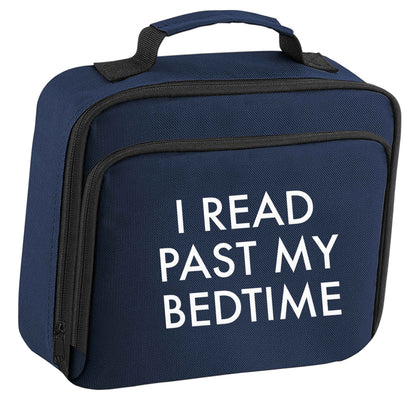 I read past my bedtime insulated navy lunch bag cooler