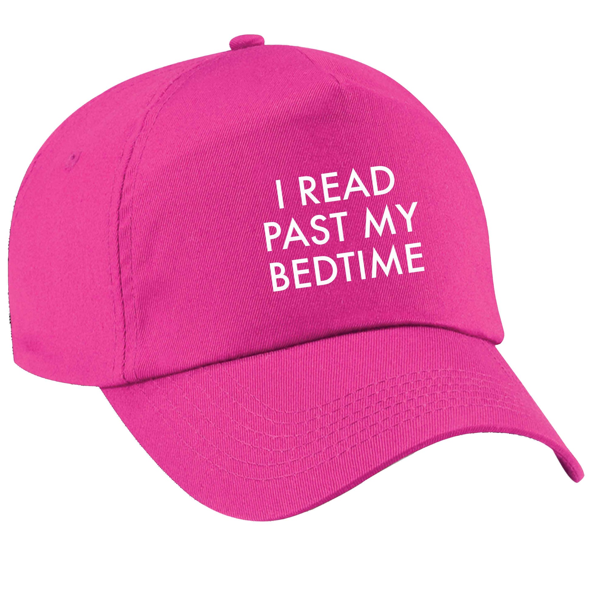 I read past my bedtime pink peak cap