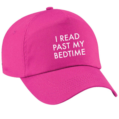 I read past my bedtime pink peak cap