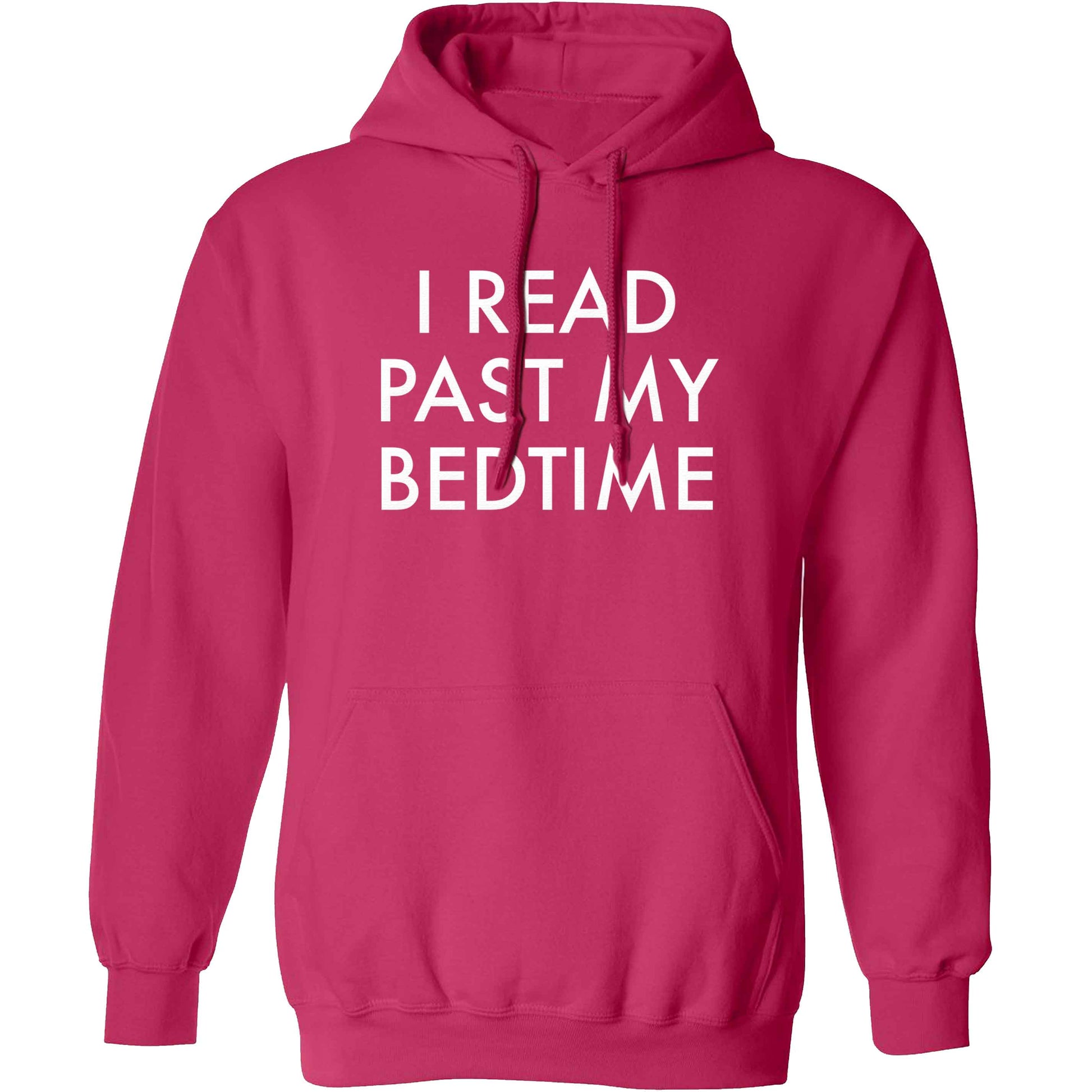 I read past my bedtime adults unisex pink hoodie 2XL