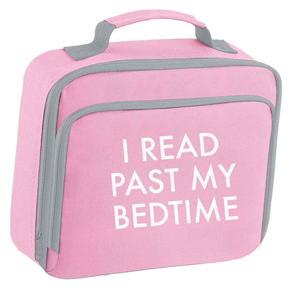 I read past my bedtime insulated pink lunch bag cooler