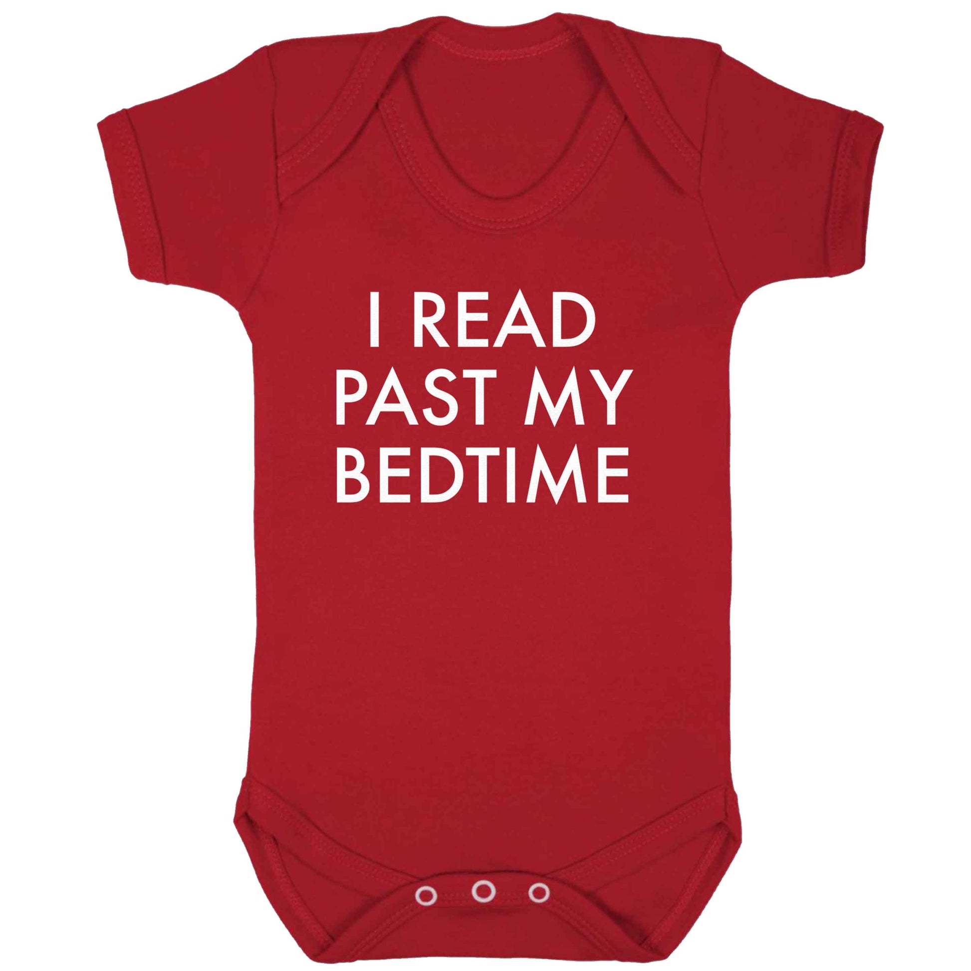 I read past my bedtime baby bodysuit red 18-24 months
