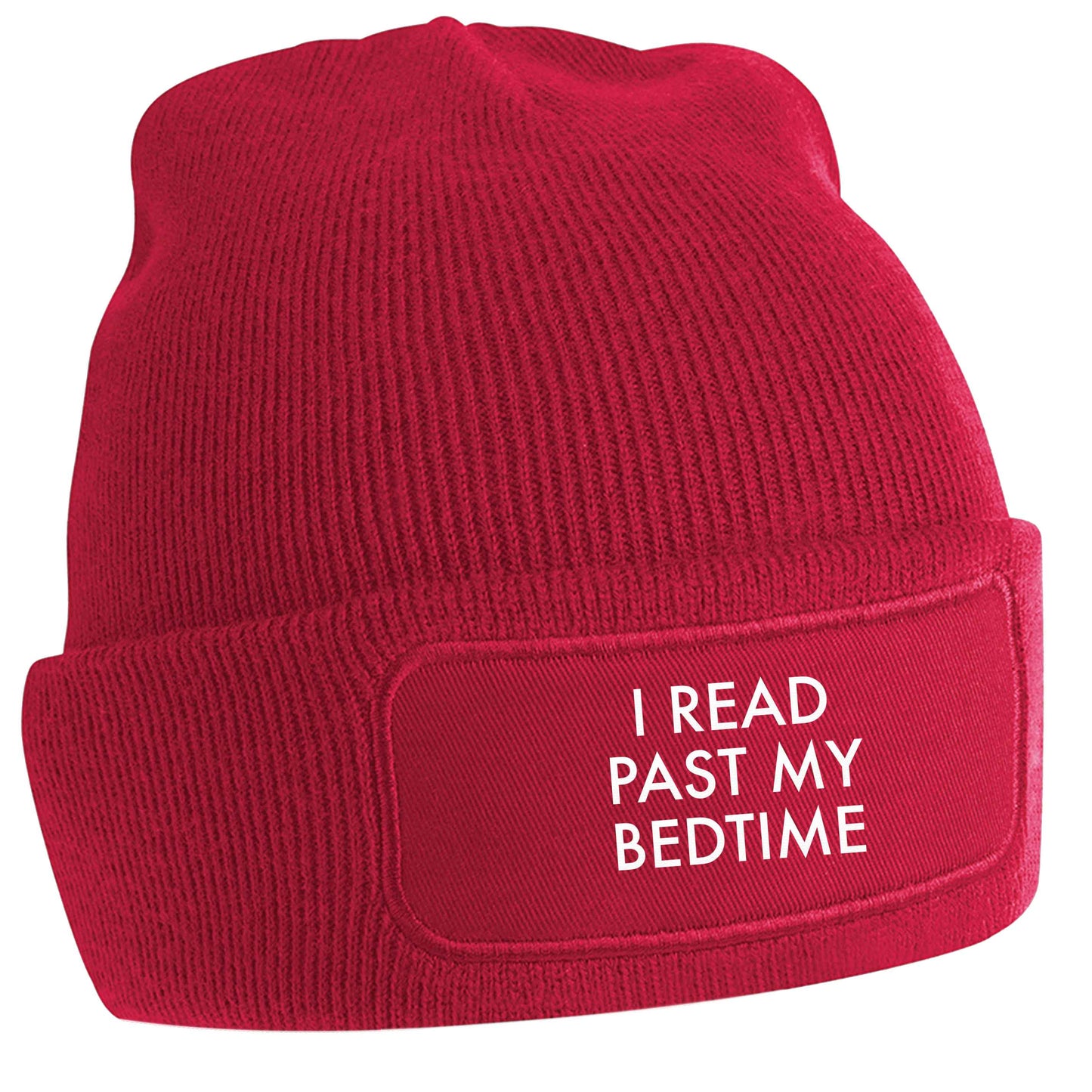I read past my bedtime red beanie hat